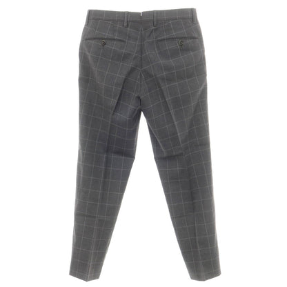 [Used] PT01 Wool Check Dress Slacks Pants Dark Gray x White [44] [Condition Rank D] [Men&