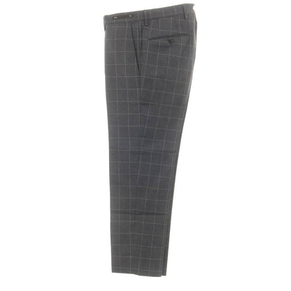 [Used] PT01 Wool Check Dress Slacks Pants Dark Gray x White [44] [Condition Rank D] [Men&