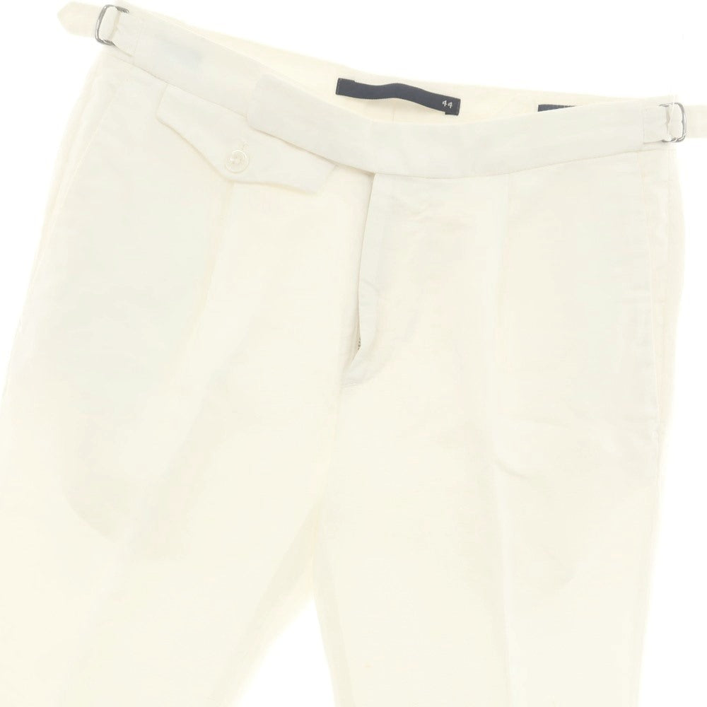 [Used] INCOTEX Linen Cotton Casual Slacks Pants White [44] [Condition Rank C] [Men&