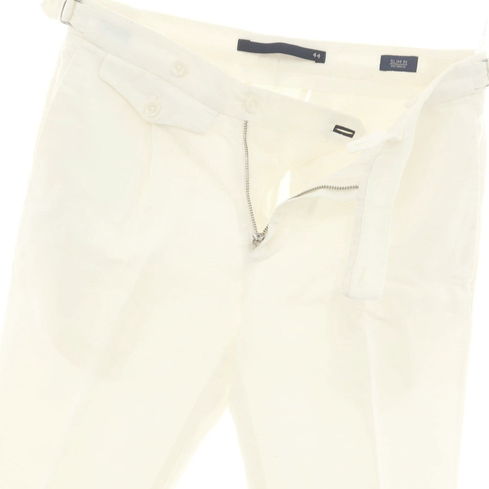 [Used] INCOTEX Linen Cotton Casual Slacks Pants White [44] [Condition Rank C] [Men&