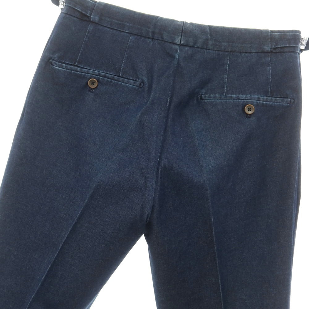 [Used] INCOTEX stretch denim casual slacks pants, navy [44] [Condition rank C] [Men&