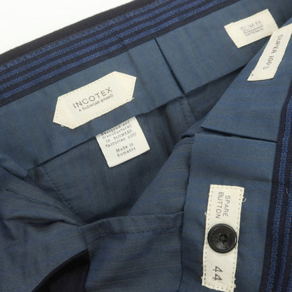 【中古】インコテックス INCOTEX ウール ドレススラックスパンツ ネイビー【 44 】【 状態ランクB 】【 メンズ 】