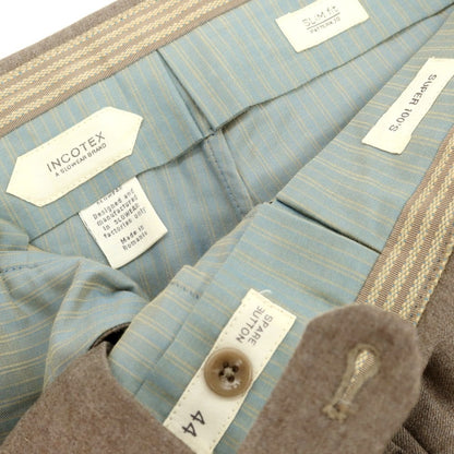 【中古】インコテックス INCOTEX ウール ドレススラックスパンツ カーキベージュ【 44 】【 状態ランクB 】【 メンズ 】