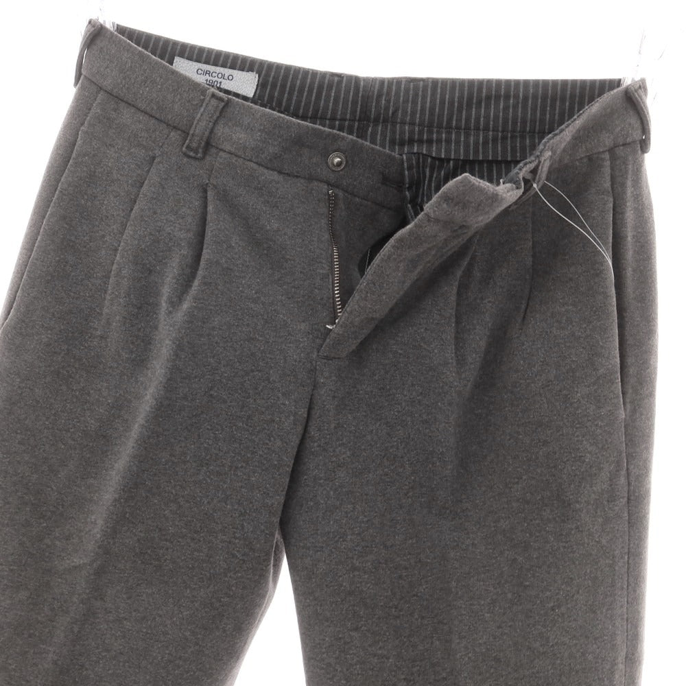 【中古】チルコロ1901 CIRCOLO 1901 ジャージーコットン カジュアルスラックスパンツ グレー【サイズ42】【 状態ランクC 】【 メンズ 】 [DPD]
