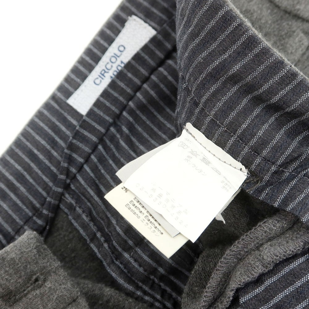 【中古】チルコロ1901 CIRCOLO 1901 ジャージーコットン カジュアルスラックスパンツ グレー【 42 】【 状態ランクC 】【 メンズ 】