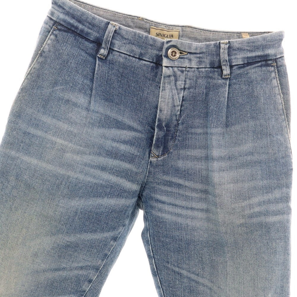 【中古】シビリア SIVIGLIA コットンポリエステル デニムパンツ ブルー【 29 】【 状態ランクC 】【 メンズ 】