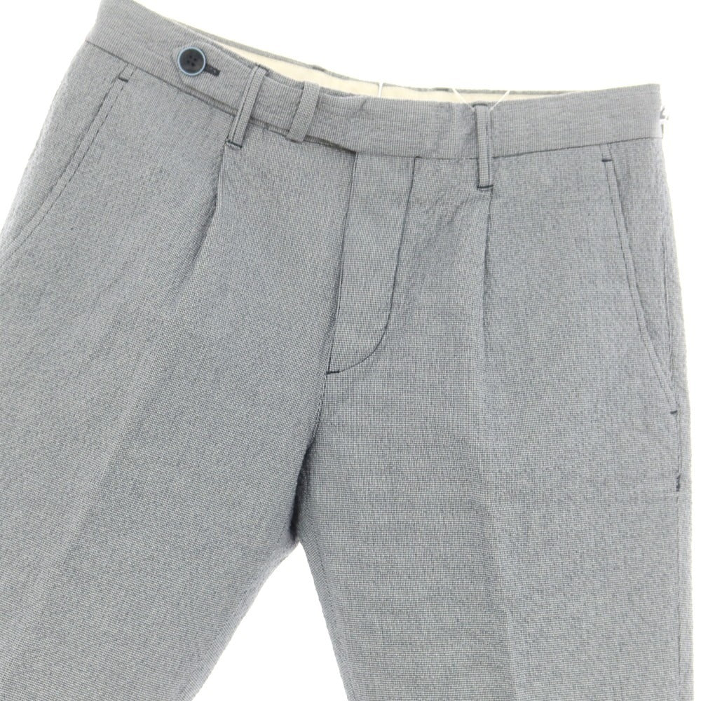 【中古】ジーティーアー G.T.A ストレッチ コットン サッカー ハウンドトゥース ショートパンツ ネイビー【 44 】【 状態ランクB 】【 メンズ 】