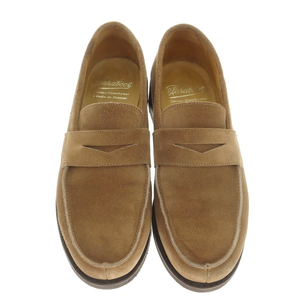 【中古】パラブーツ Paraboot DAX スエード コインローファー ベージュ【 6 】【 状態ランクB 】【 メンズ 】