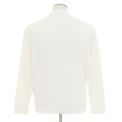 [New] V::room Mid-gauge cotton Henry neck knit, ivory white [M] [Condition rank N] [Men&