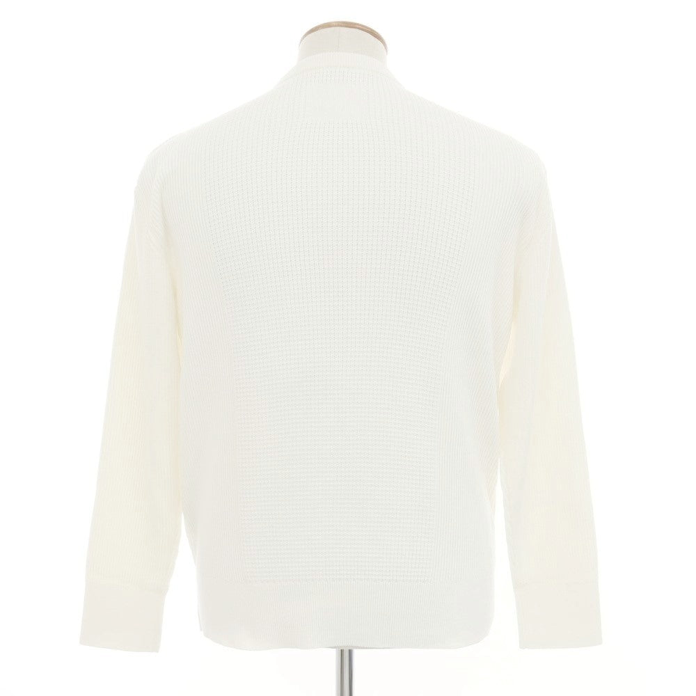 [New] V::room Mid-gauge cotton Henry neck knit, ivory white [M] [Condition rank N] [Men&