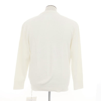 [New] V::room Mid-gauge cotton Henry neck knit, ivory white [L] [Condition rank N] [Men&