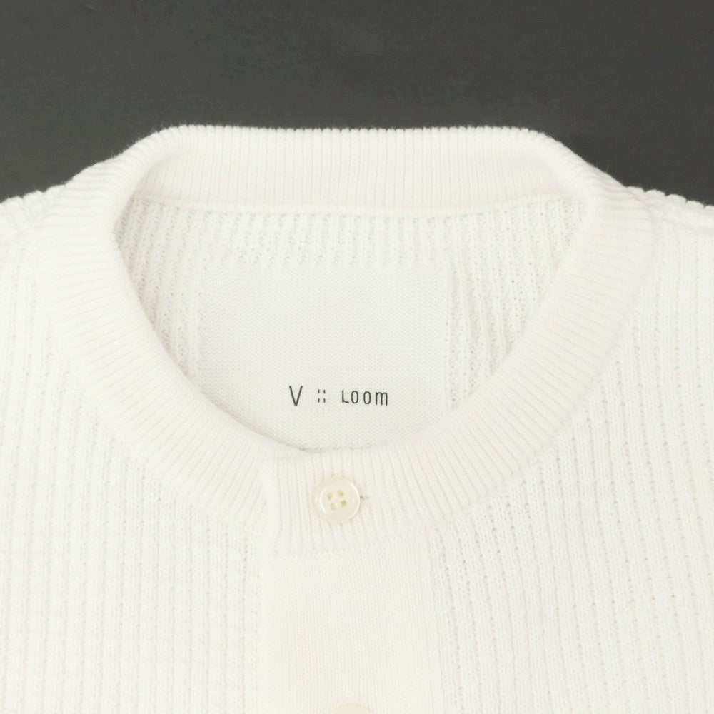 [New] V::room Mid-gauge cotton Henry neck knit, ivory white [L] [Condition rank N] [Men&