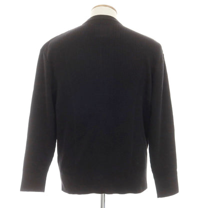 [New] V::room Mid-gauge cotton Henry neck knit, black [M] [Condition rank N] [Men&