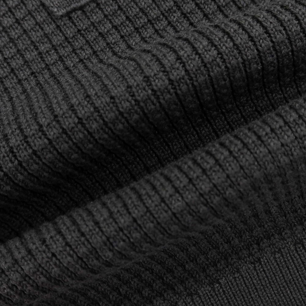 [New] V::room Mid-gauge cotton Henry neck knit, black [M] [Condition rank N] [Men&