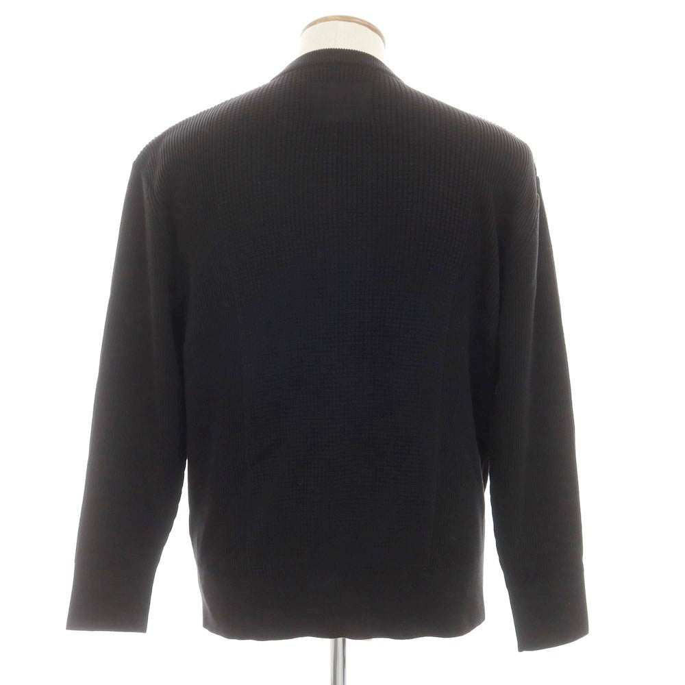 [New] V::loom Mid-gauge cotton Henry neck knit, black [M] [Condition rank N] [Men&