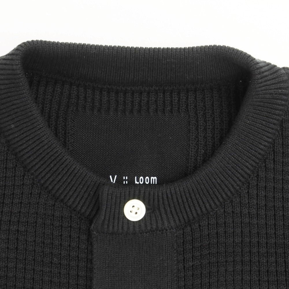 [New] V::loom Mid-gauge cotton Henry neck knit, black [M] [Condition rank N] [Men&