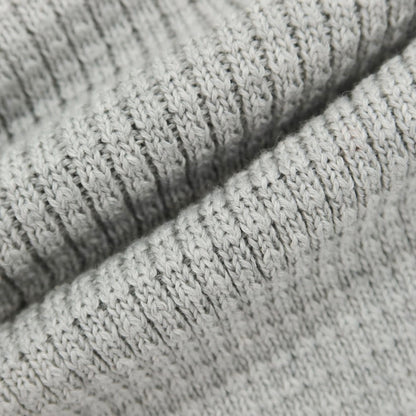[New] V::room Mid-gauge cotton Henry neck knit, grey [M] [Condition rank N] [Men&
