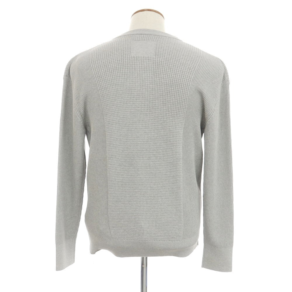[New] V::room Mid-gauge cotton Henry neck knit, grey [M] [Condition rank N] [Men&
