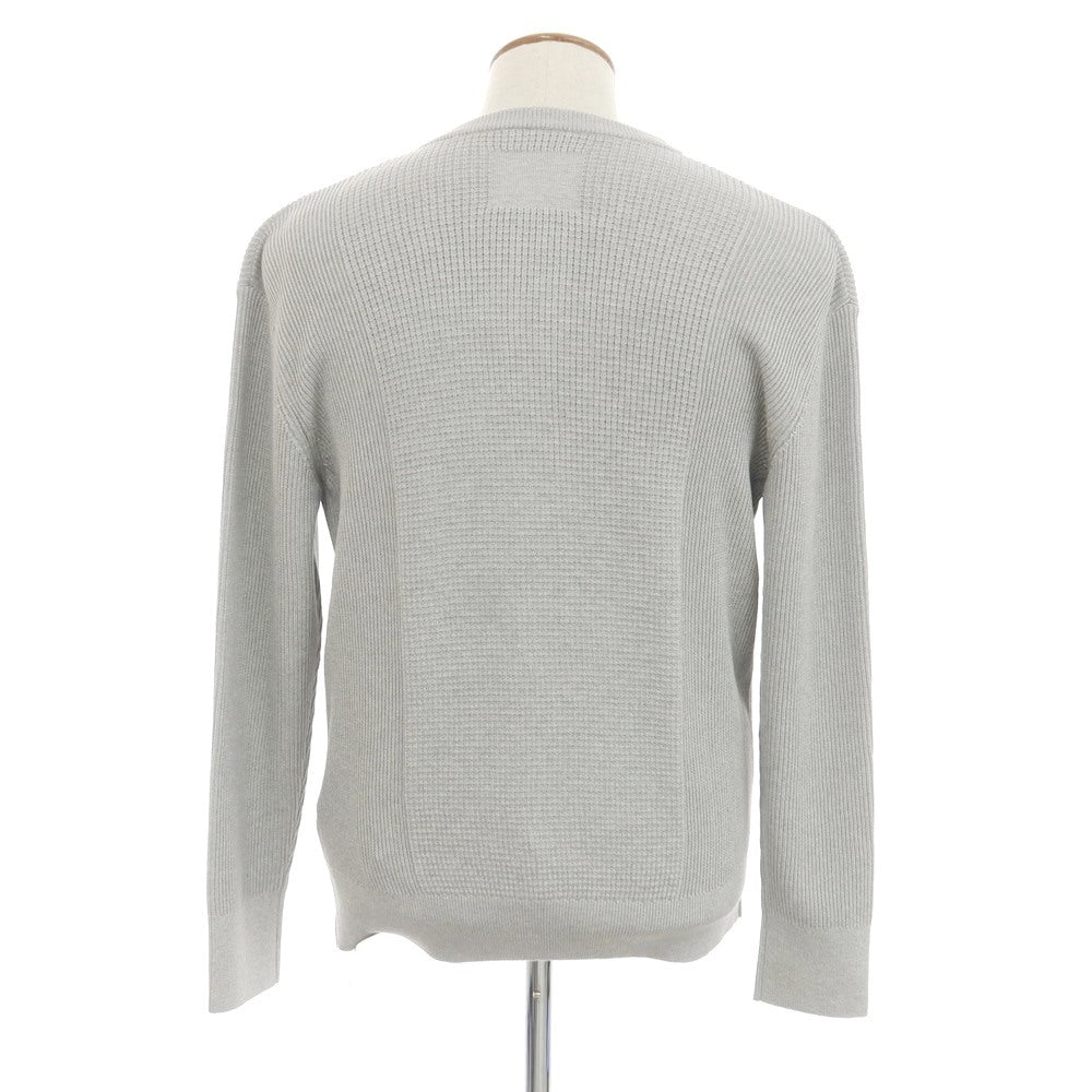 [New] V::room Mid-gauge cotton Henry neck knit, grey [M] [Condition rank N] [Men&