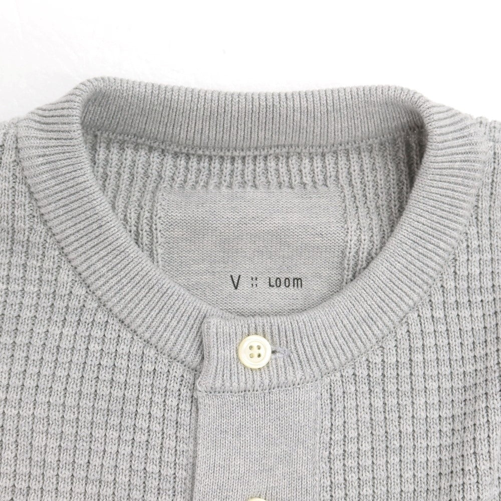 [New] V::room Mid-gauge cotton Henry neck knit, grey [M] [Condition rank N] [Men&