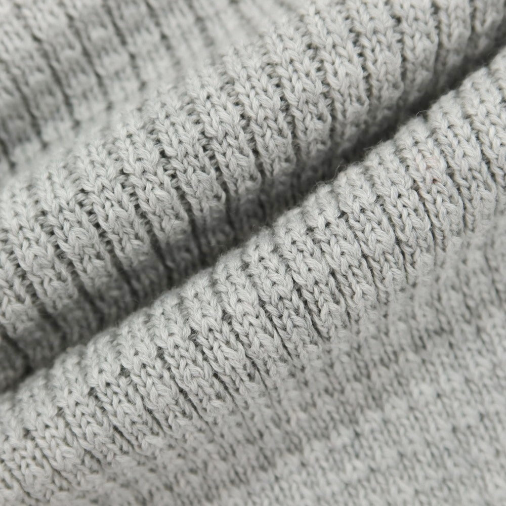 [New] V::room Mid-gauge cotton Henry neck knit, grey [M] [Condition rank N] [Men&