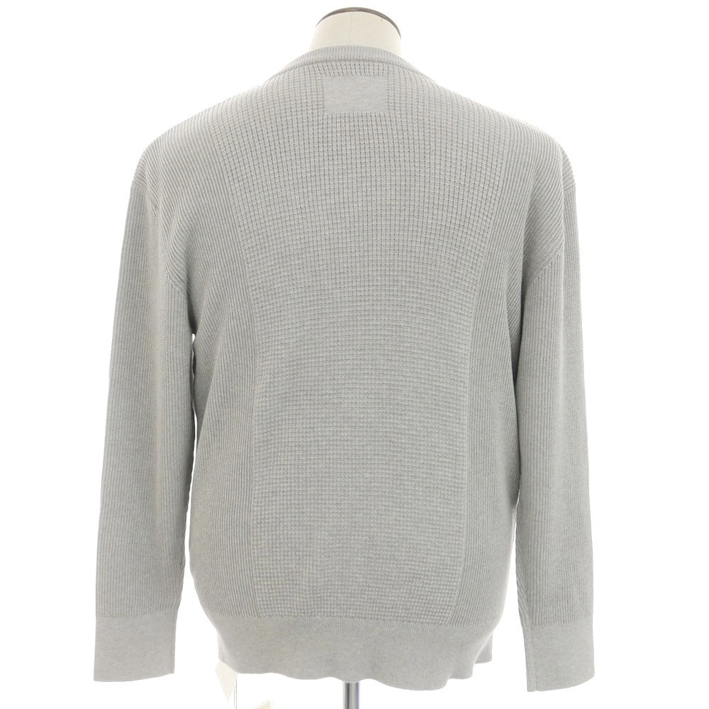 [New] V::room Mid-gauge cotton Henry neck knit, grey [L] [Condition rank N] [Men&