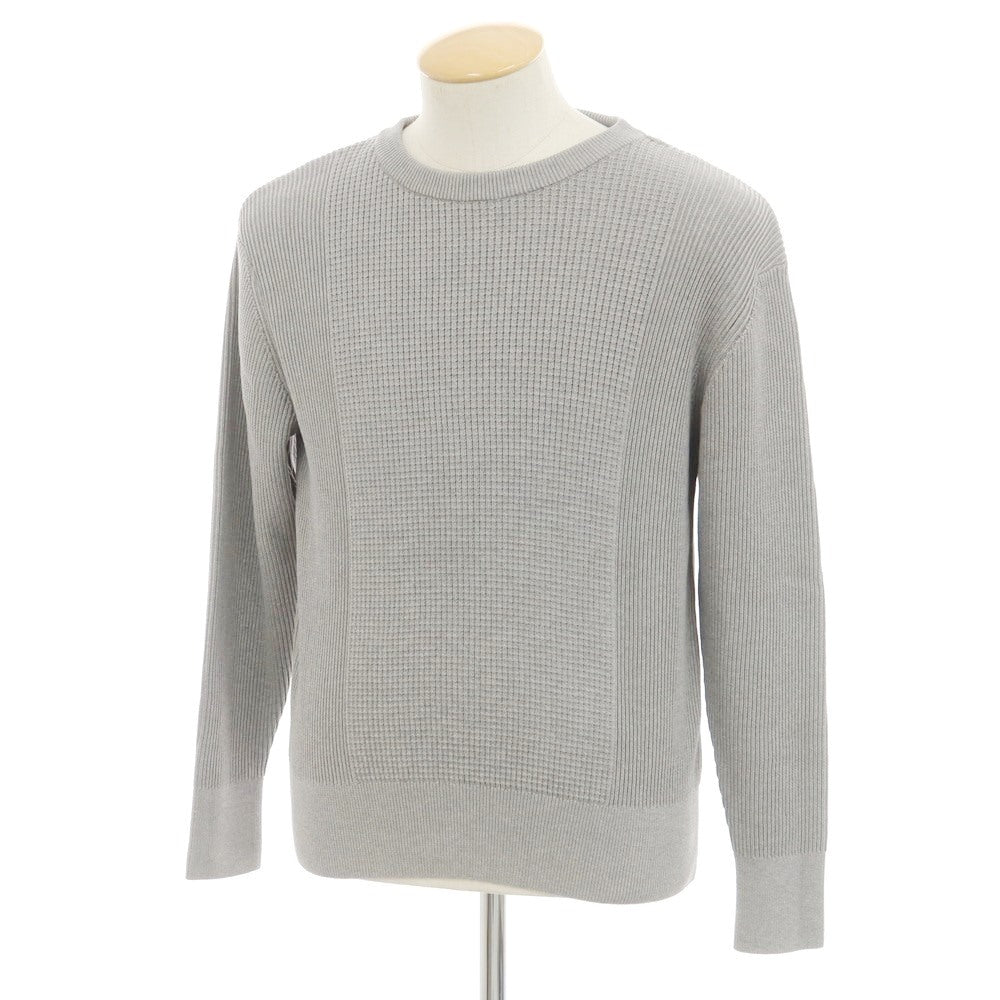 [New] V::room Mid-gauge cotton crew neck knit, grey [XS] [Condition rank N] [Men&