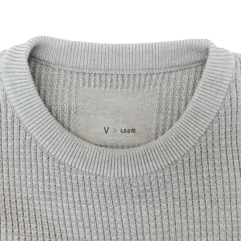 [New] V::room Mid-gauge cotton crew neck knit, grey [XS] [Condition rank N] [Men&