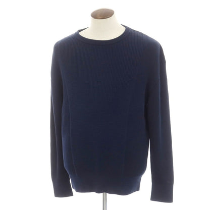 [New] V::room Mid-gauge cotton crew neck knit, navy [L] [Condition rank N] [Men&
