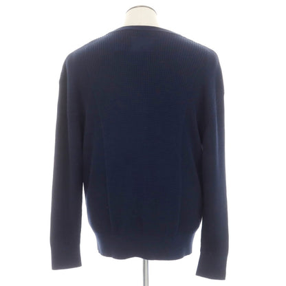 [New] V::room Mid-gauge cotton crew neck knit, navy [L] [Condition rank N] [Men&