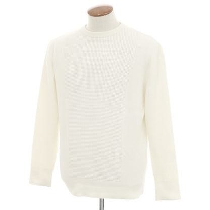 [New] V::room Mid-gauge cotton crew neck knit, ivory white [M] [Condition rank N] [Men&