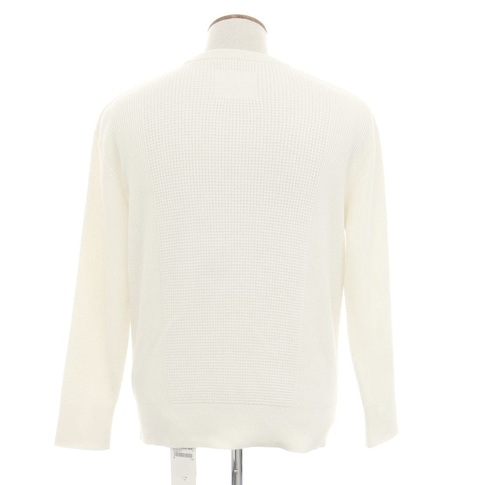[New] V::room Mid-gauge cotton crew neck knit, ivory white [M] [Condition rank N] [Men&