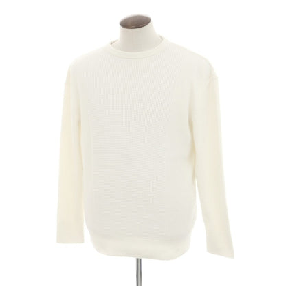 [New] V::room Mid-gauge cotton crew neck knit, ivory white [L] [Condition rank N] [Men&