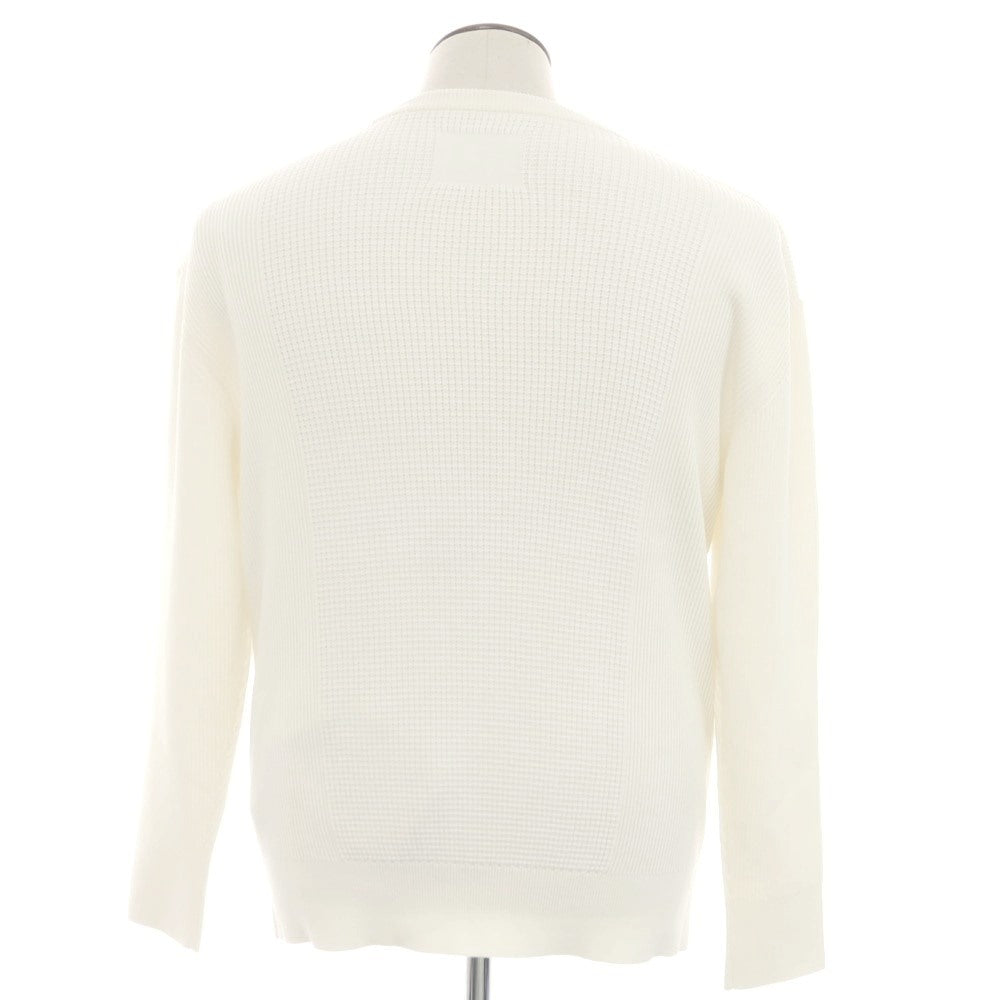 [New] V::room Mid-gauge cotton crew neck knit, ivory white [L] [Condition rank N] [Men&