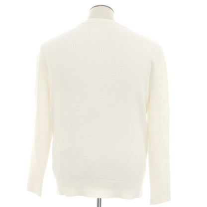 [New] V::room Mid-gauge cotton crew neck knit, ivory white [L] [Condition rank N] [Men&