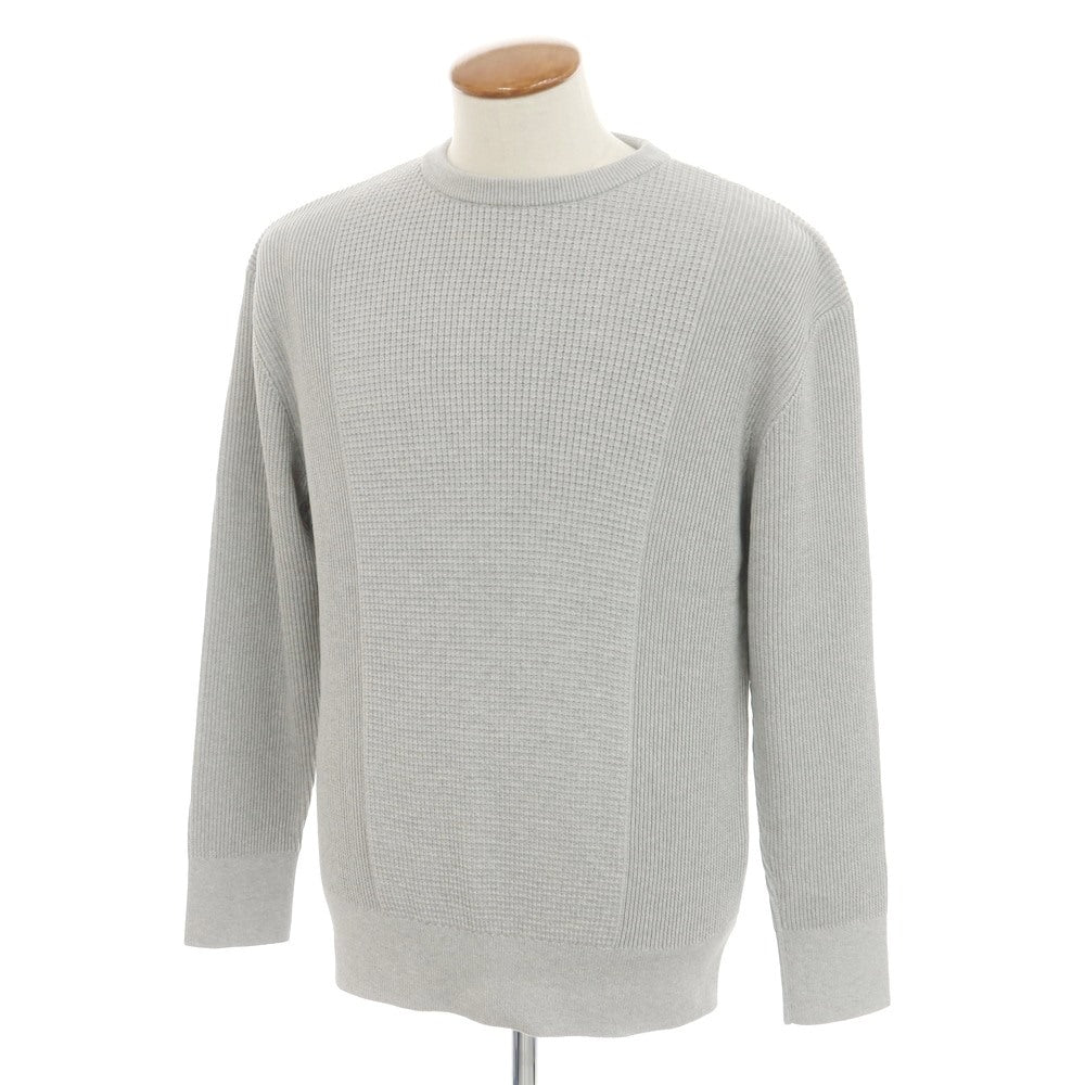 [New] V::room Mid-gauge cotton crew neck knit, grey [M] [Condition rank N] [Men&