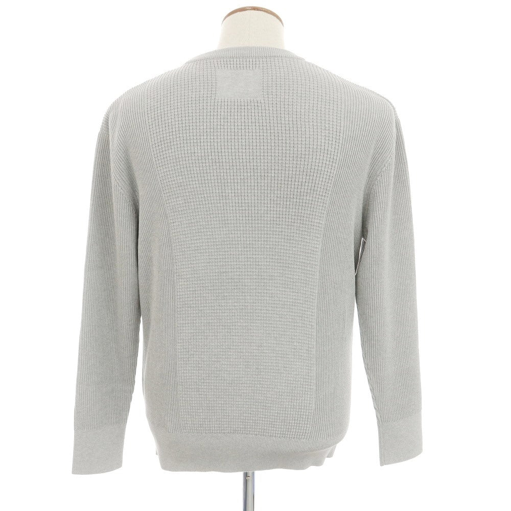 [New] V::room Mid-gauge cotton crew neck knit, grey [M] [Condition rank N] [Men&