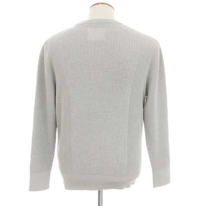 [New] V::room Mid-gauge cotton crew neck knit, grey [M] [Condition rank N] [Men&