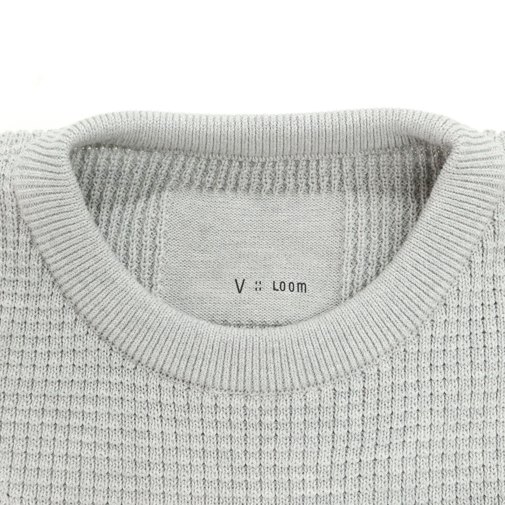 [New] V::room Mid-gauge cotton crew neck knit, grey [M] [Condition rank N] [Men&