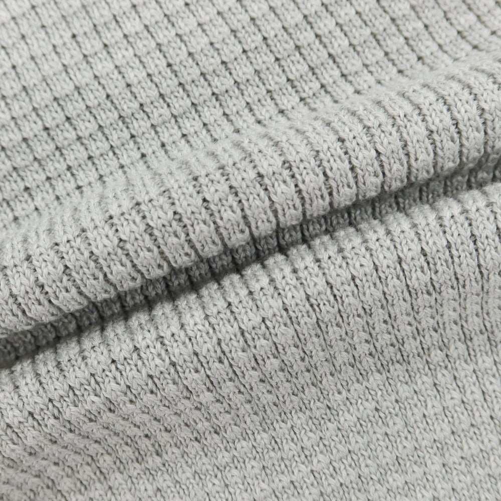 [New] V::room Mid-gauge cotton crew neck knit, grey [M] [Condition rank N] [Men&