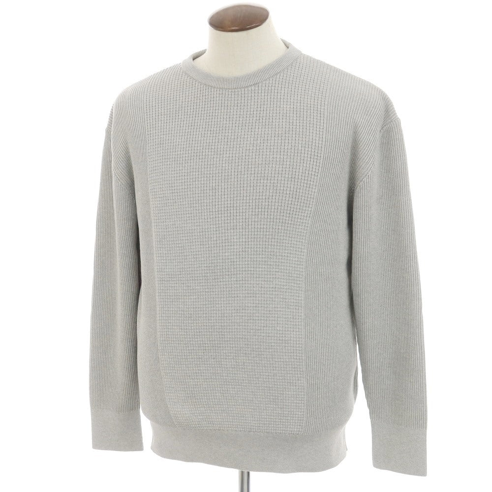 [New] V::room Mid-gauge cotton crew neck knit, grey [L] [Condition rank N] [Men&