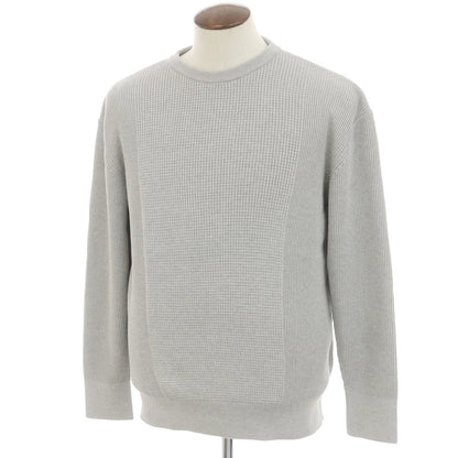 [New] V::room Mid-gauge cotton crew neck knit, grey [L] [Condition rank N] [Men&