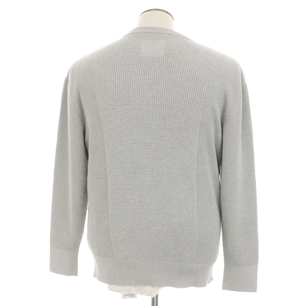 [New] V::room Mid-gauge cotton crew neck knit, grey [L] [Condition rank N] [Men&