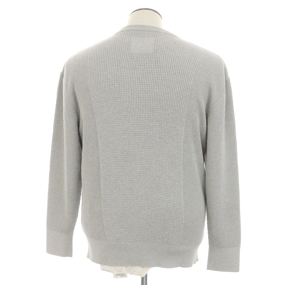 [New] V::room Mid-gauge cotton crew neck knit, grey [L] [Condition rank N] [Men&