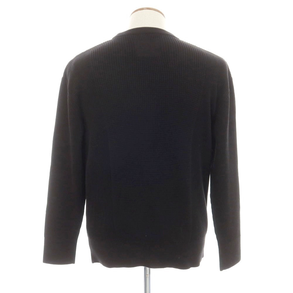 [New] V::room Mid-gauge cotton crew neck knit, black [M] [Condition rank N] [Men&