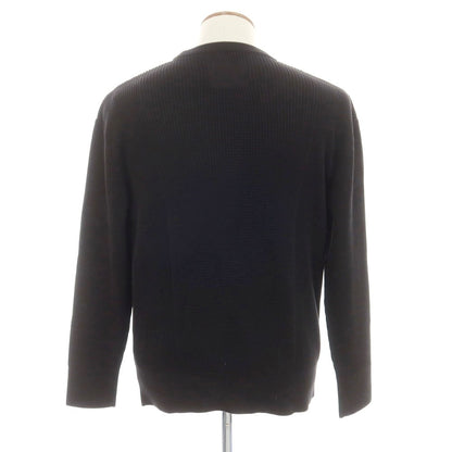 [New] V::room Mid-gauge cotton crew neck knit, black [M] [Condition rank N] [Men&