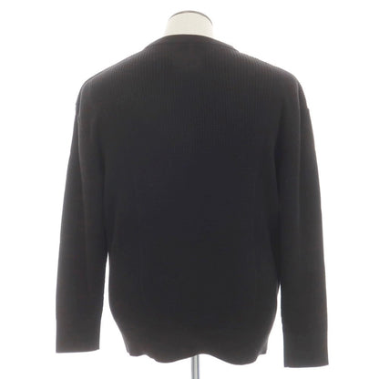 [New] V::room Mid-gauge cotton crew neck knit, black [L] [Condition rank N] [Men&