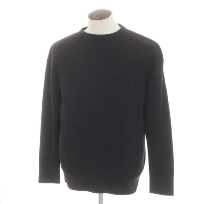 [New] V::room Mid-gauge cotton crew neck knit, black [L] [Condition rank N] [Men&