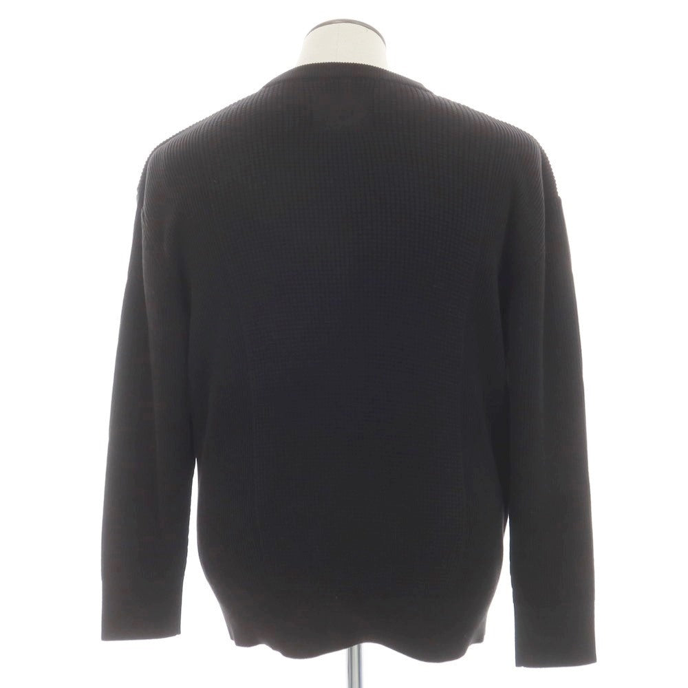 [New] V::room Mid-gauge cotton crew neck knit, black [L] [Condition rank N] [Men&
