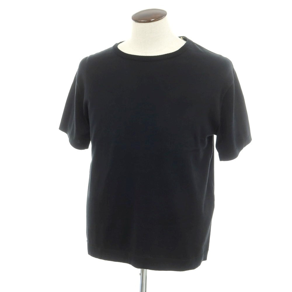 [New] V::room Wool Crew Neck Short Sleeve Pullover Knit Black [L] [Condition Rank N] [Men&